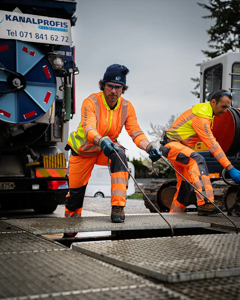 Entsorgen nach Kanalreinigung